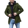 Trench da uomo casual e alla moda, tinta unita, lunghezza media, con revers e bottoni