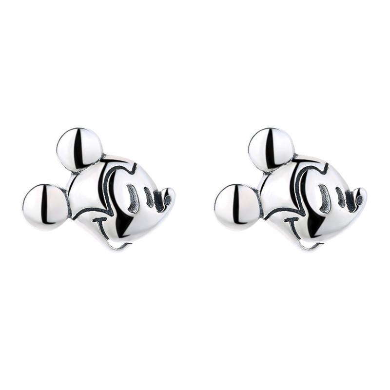 

Cute Cartoon Mouse Stud Earrings For Girls, Simple And Small Sterling Silver Earrings, Retro Cold Wind Ear Jewelry 925 sterling silver