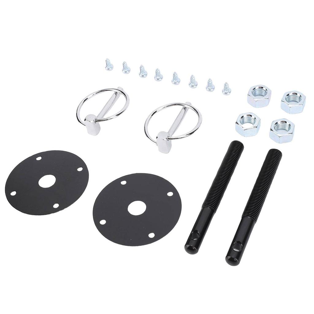 Aluminum Alloy Hood Pin Set Flip Over Universal Car Bonnet Catch Pin Kit for Sedans Trucks