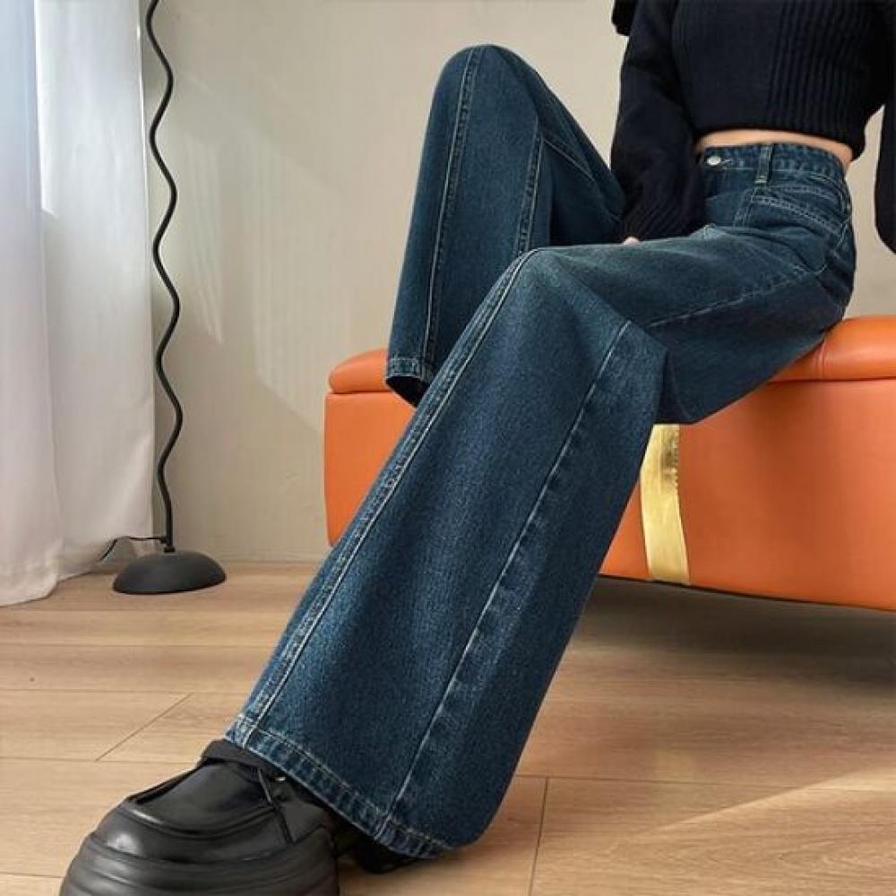 Navava Np298 Casual Straight Fleece Denim Pants
