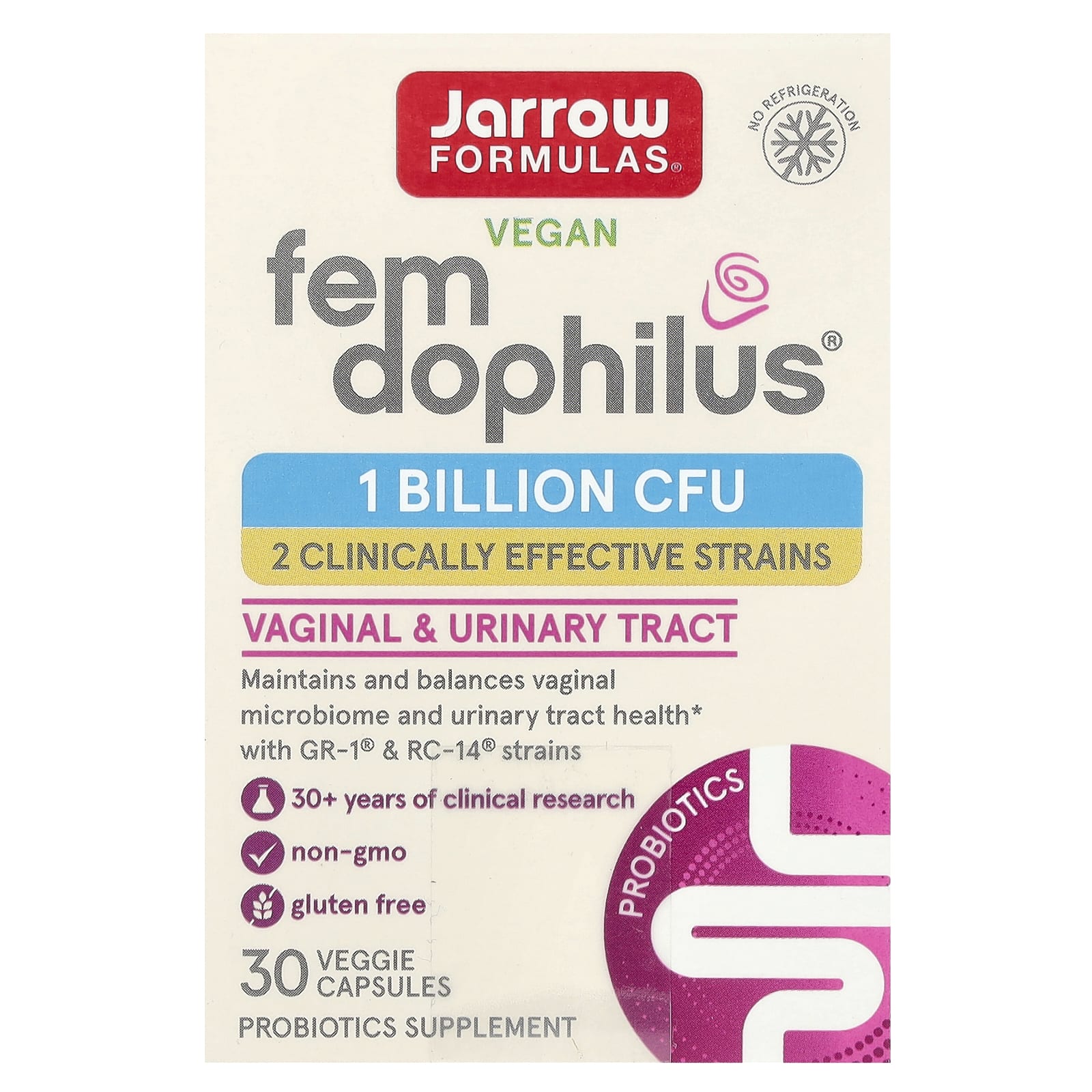 

Vegan Fem Dophilus®, 1 Billion CFU, 30 Veggie Caps