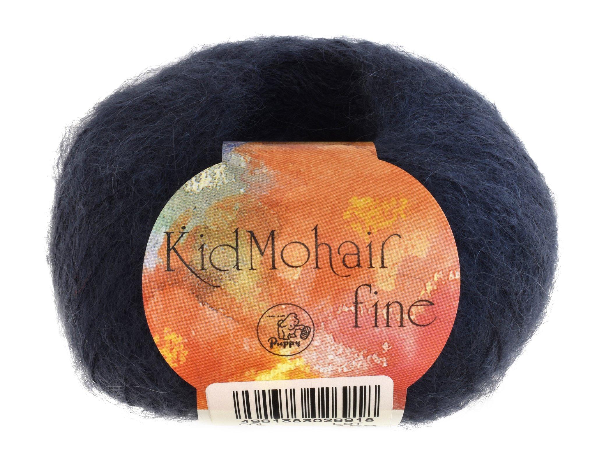 

Пряжа Puppy Kid Mohair Fine Extra Набор из 10000009, Тонкая, Цвет 62, Голубой, 25г, Прибл.. 225м, 5, синий