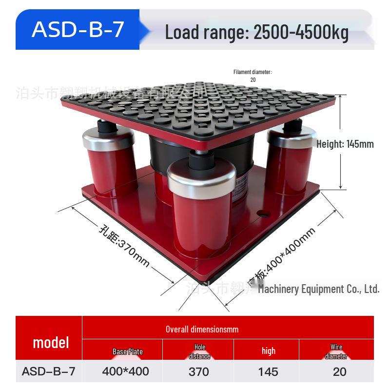 Industrial Equipment: Anti-Vibration Foot Pads for Shock Absorber, Punch Press, Water Pump, Embroidery Machine, and Fan.