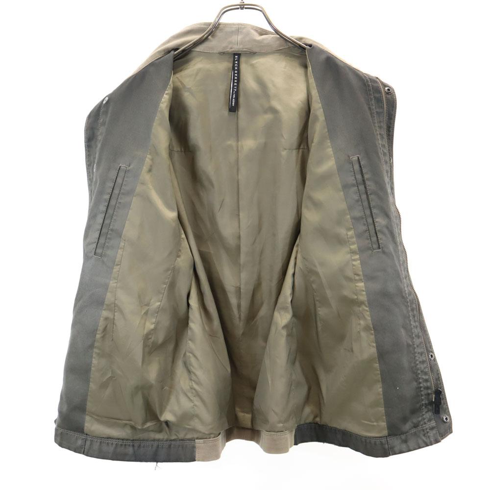 BLACKBARRETT by NEIL BARRETT PU Coating Military Jacket 1 Khaki Gray Men's Used