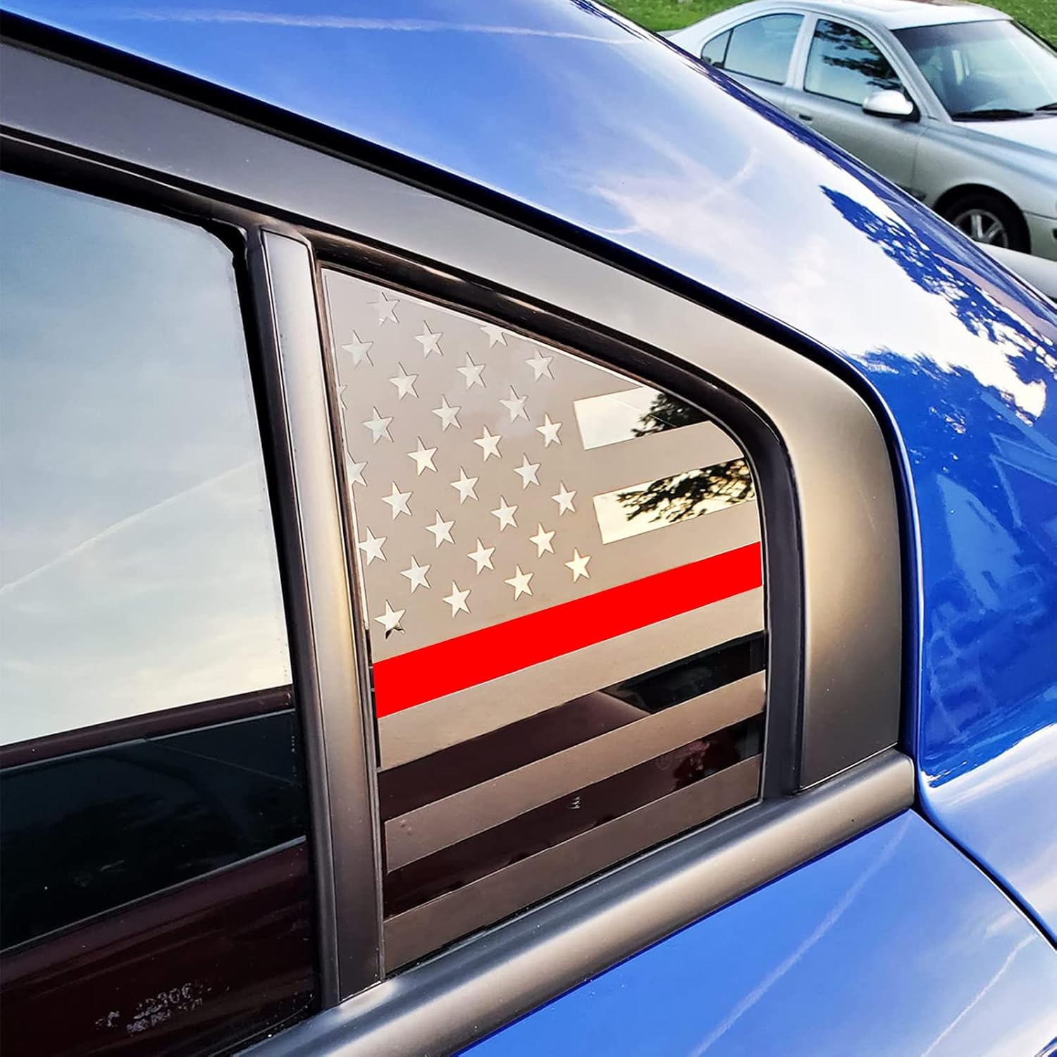 for Dodge Charger 2011-, Rear Side Window n Flag Decals, 2pcs Matte Black  Flag Decal for Truck Back Window, Waterproof Vinyl, Durable and Easy For Dodge Charger 2011-20 матовый черный