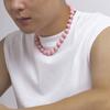 Handmade Pink Acrylic Beaded Necklace Fashion Choker Necklace Neck Chain Simple Clavicle Chain Statement Jewelry