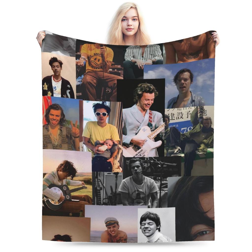 Super Soft Harryed Stylesed Kiss All the Time Throw Blanket Premium Fleece Flannel Blanket Fuzzy Plush Blankets All Season Use