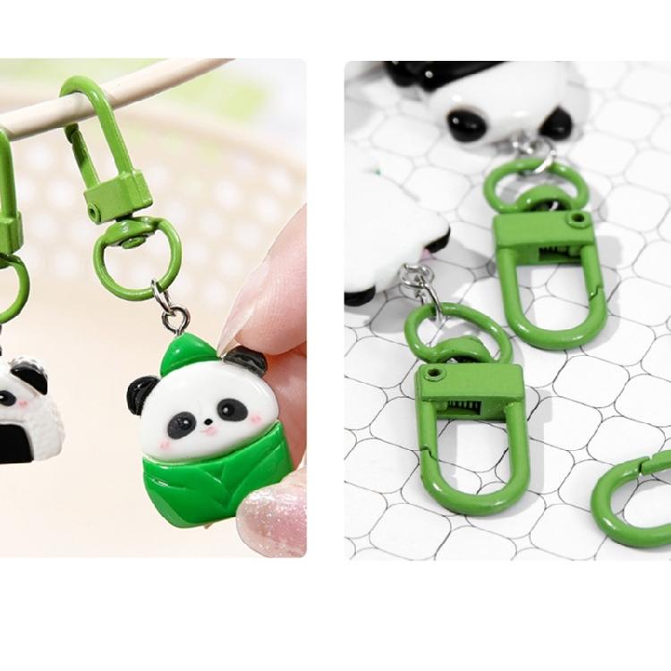 Fashionable 8 Pieces Lovely Panda Keychains Portable for Keys and Personalizing Bags Craft with Acrylic Materials