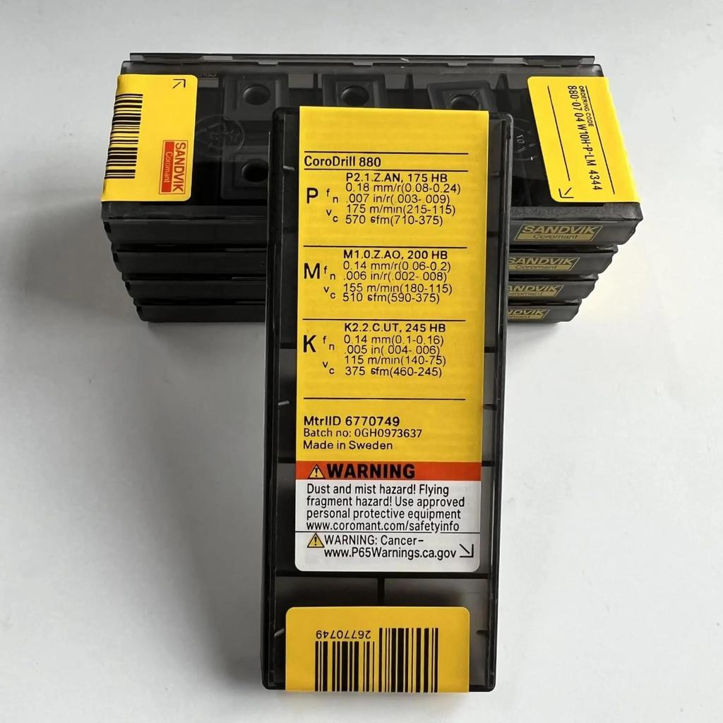 Original Sandvik / 880-0704W10H-P-LM 4344 /CARBIDE CNC blade too 10 Pcs