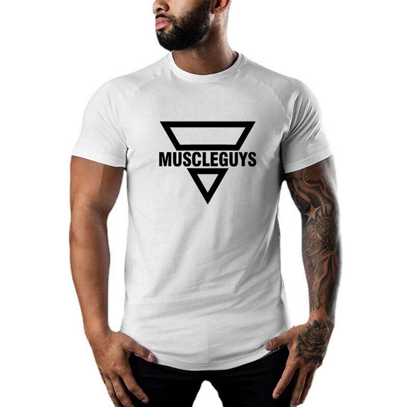 Tun Die Arbeit Herren Casual Mode Reine Baumwolle Bodybuilding Fitness Workout Sommer Oansatz Slim Fit Grafik Gedruckt T-shirt Homme m-2XL