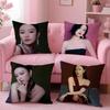 Fashion and Elegant  Chinese Actress NNi Ni Cushion Cover Pillow Case Soft Friendly Fabric  Concealed Zipper