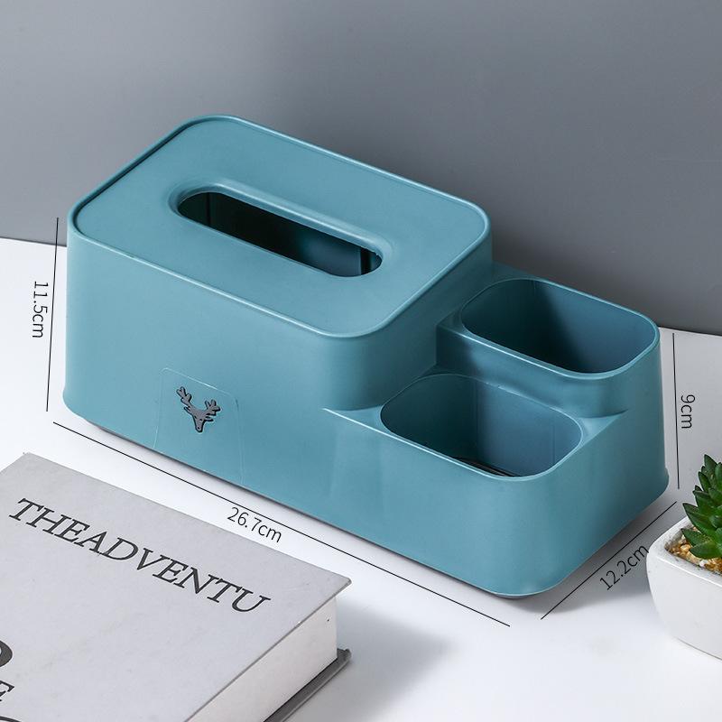 Stylowy Kreatywny Stolik Kawowy z Wielofunkcyjnym Schowkiem Sterowanym Pilotem i Pudełkiem na Chusteczki do Salonów