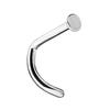Titanium Nose Ring With Internal Thread - Silver - Tn-033 1.0/6.5/2.5