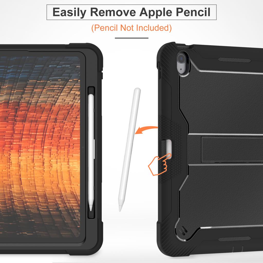 For iPad Air 13 (2025)/(2024) Case Kickstand Silicone+PC Tablet Cover High-Impact Shockproof