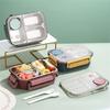 Food Container Portable 304 Stainless Steel Lunch Box for Students and Professionals Outdoor Meal Dinnerware Tool