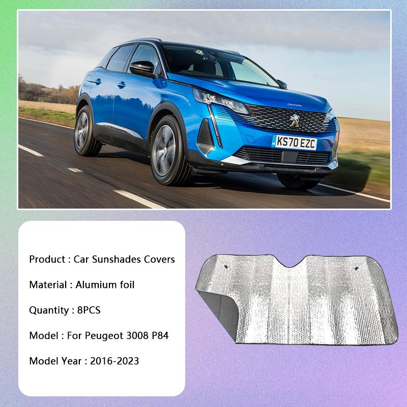Clona na okno pro Peugeot 3008 MK2 P84 2016~2023 Kryt slunečních clon Sluneční ochrana proti UV záření Sluneční clony Čelní skla Auto