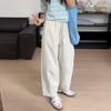 Retro version of pink lantern casual pants women's summer slim and thin high street design casual versatile pants