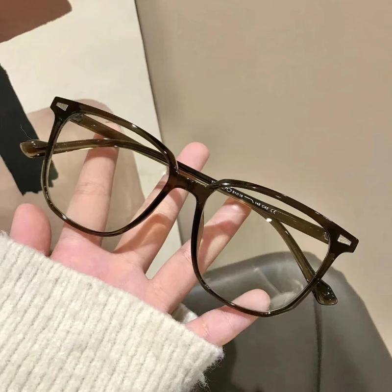 Transparent Computer Glasses Frame Women Men Anti Blue Light Square Eyewear Blocking Glasses Optical Spectacle Eyeglass