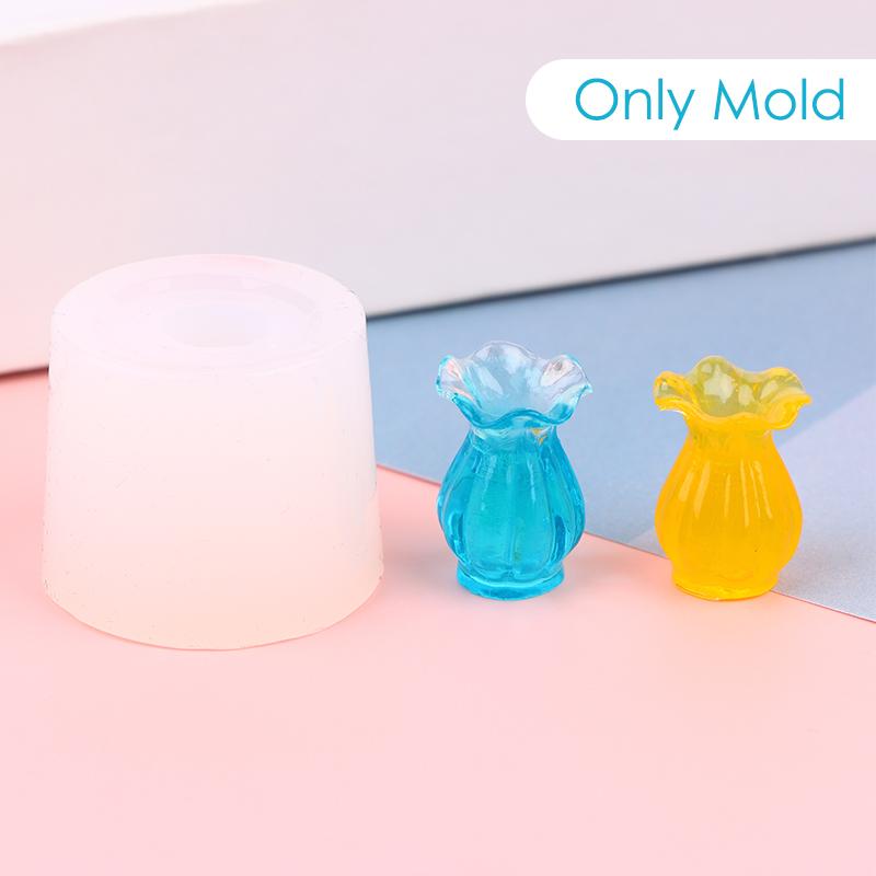 

Мини-форма 1:12 Миниатюрная ваза для кукольного домика, цветочная композиция, силиконовая форма для кукольного домика, домашний декор(Только плесень) one size