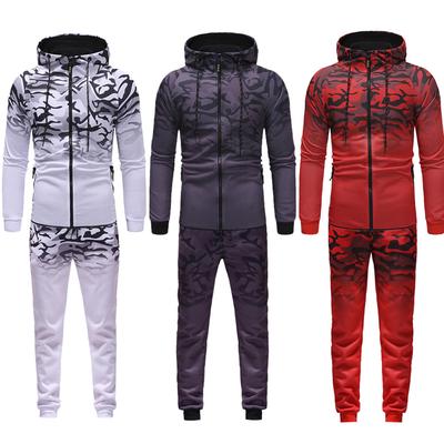 Men/'s Autumn Winter Camouflage Sweatshirt Top Pants Sets Sports Suit Tracksuit