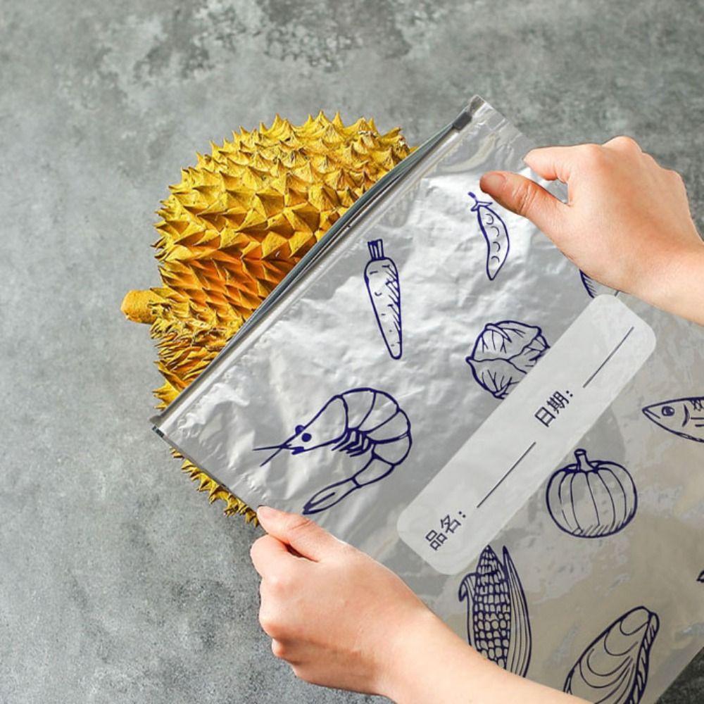 10pcs Aluminum Foil Fresh-keeping Bags Reusable Food Storage Bag Packaging Bag  Refrigerator