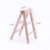 Mini Wooden Dollhouse Human-Shaped Folding Ladder for BJD Models