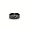 Black Moon Alloy Ruler Ring: Adjustable Mountain & River Couple Rings In Ancient Chinese Style.