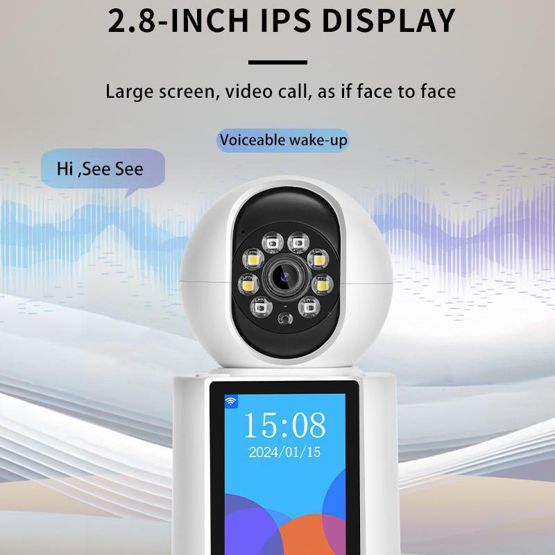 

Smart Baby Monitor: Two-Way Video & One-Button Call with Wide-Angle Screen 2MP-English-EU Plug