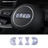 Diamond Car Steering Wheel Emblem Interior Sticker For PP7 A3 A4 B7 B8 B6 A6 C6 C5 Q5 B7 B9 A1 8I 8P 8V Q3 A7 4F C7 A5 Q7 Q8 A8 7PP