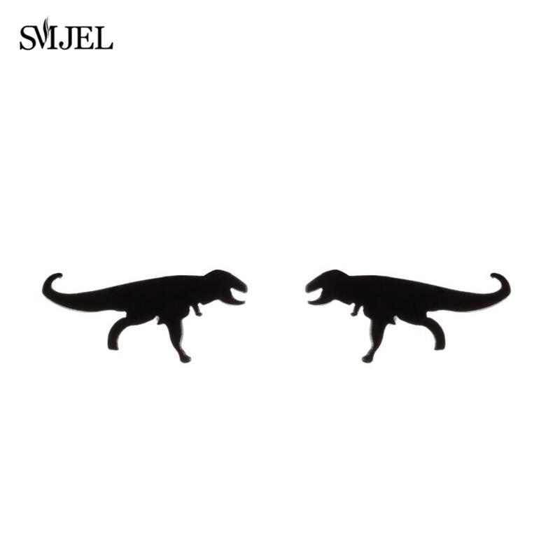 Cartoon Animal Design Dinosaur Stud Earrings for Girls Daily Jewelry Funny Tyrannosaurus Earings Mini Ear Jewelry Party Gifts