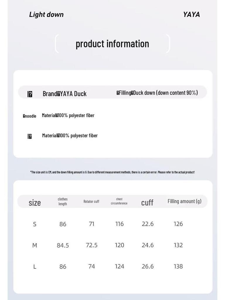 YAYA Women's Mid-length Loose Hooded Duck Down Jacket