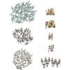 Kesoto 134pcs Assorted A/C Schrader Valves R134a Kit 11 Kinds of AC Valve Core