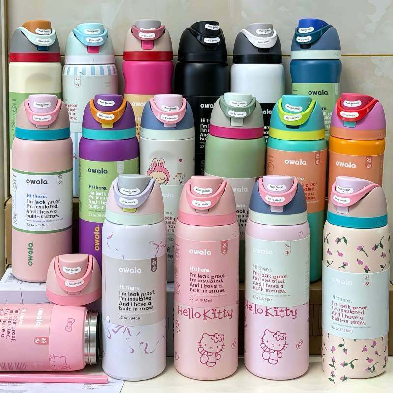 Stainless Steel Double Layer Water Bottle With Silicone Lid For Fitness School And Commuting