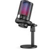 RGB Capacitor Wired Microphone for Gaming, Singing, Live Broadcast & Recording with Sound Card (ME6S)