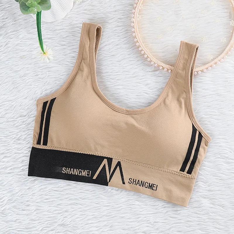 Beautiful back no steel ring sports shock-proof underwear women's suspenders small vest tube top small chest gathering anti-sagging bra thin