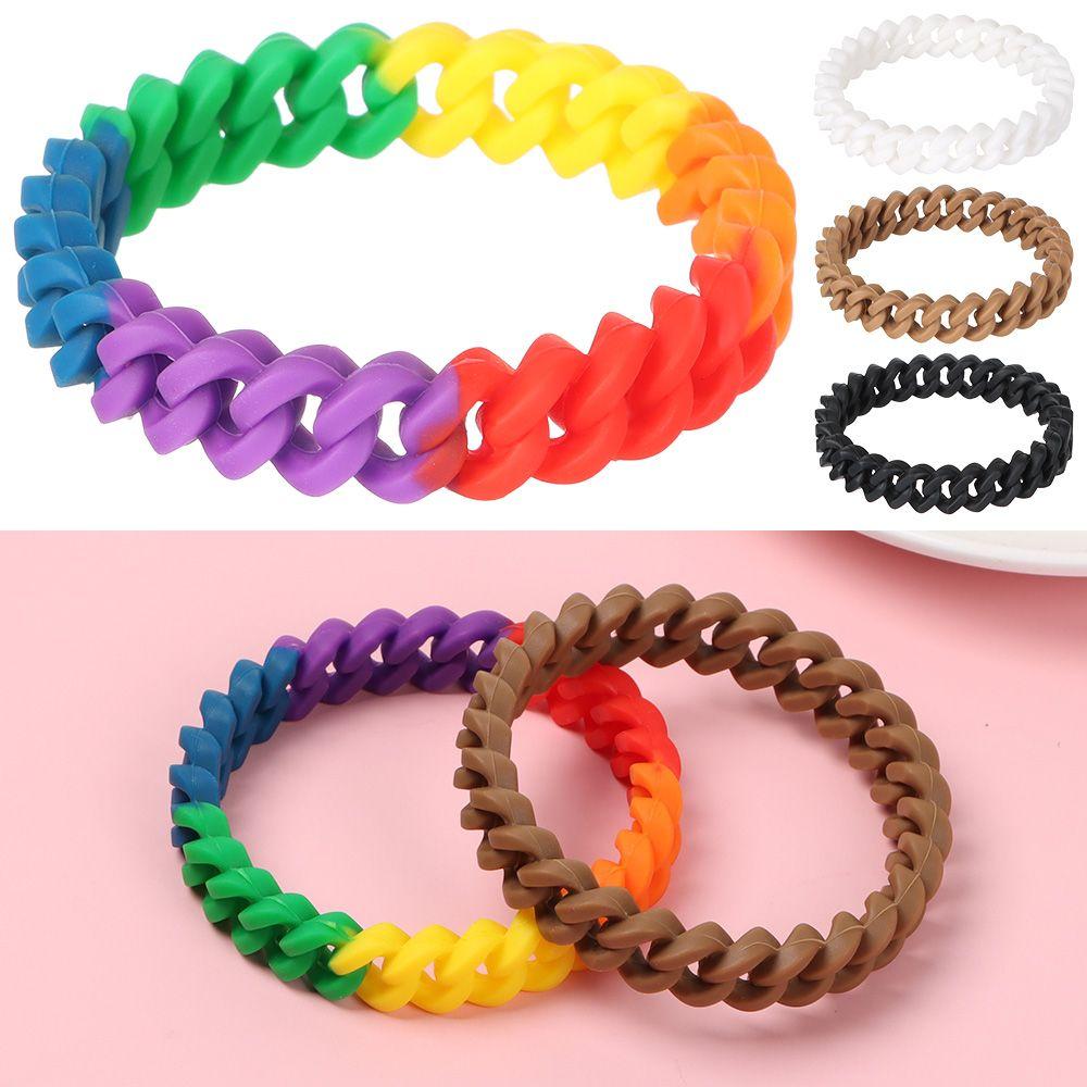 Party Fashion Jewelry Accessories Charm Band Colorful Silicone Bracelets Rubber Bangles
