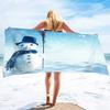 Snowman Microfiber Sand Free Beach Towel,Large Super Absorbent Lightweight Towel for Travel Pool Swimming Bath Christmas Xmas