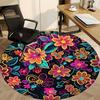 1PC Colorful Floral Print Chair Carpet for Office, Indoor Non-Slip Washable Carpet, Soft Comfortable Mat For Office Room yy250930223
