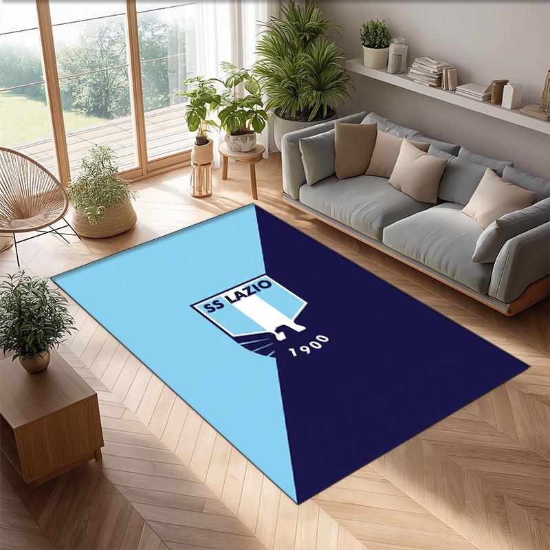 Lazio FC Fußball Muster Weicher Teppich Nicht Rutschender Indoor Boden Teppich Sport Dekor Matte für Schlafzimmer