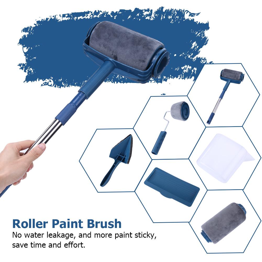 Paint Brush Roller Corner Brushes Set Household Wall Decorative Paint Rolling Brush Professional DIY Painting Brush Handle Tool