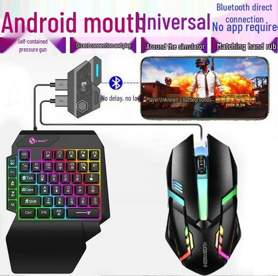 Mobiles Gaming-Tastatur- und Maus-Set für Android - Chicken King Throne Edition