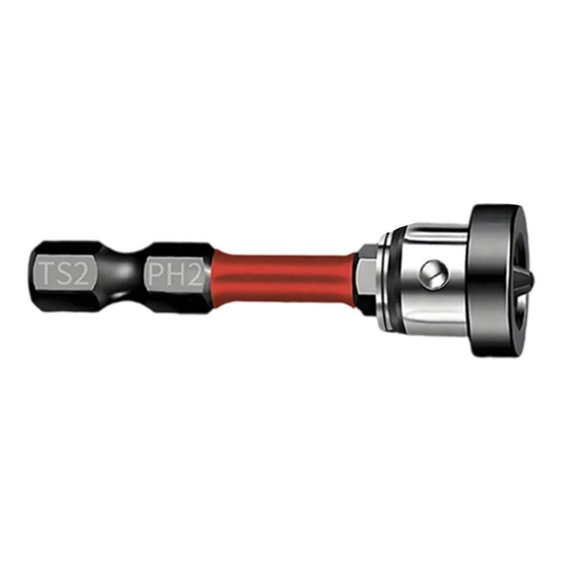 

Alloy Steel Magnetic Screwdriver Bit 6.35mm Hexagonal Shank Waterproof Construction For Heavy Applications красный