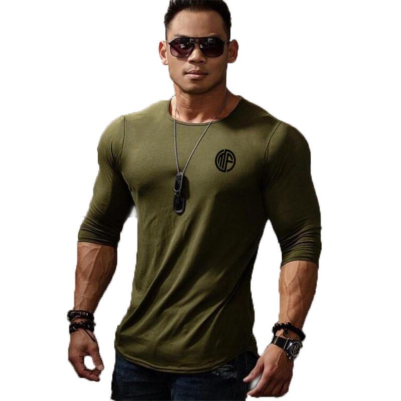 Buy Muscleguys Army Green Cotton Slim 