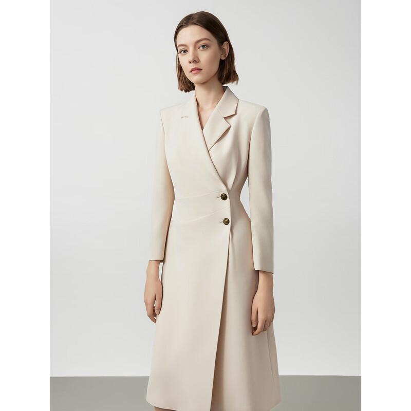 Women's Elegant Long-Sleeve Blazer Dress