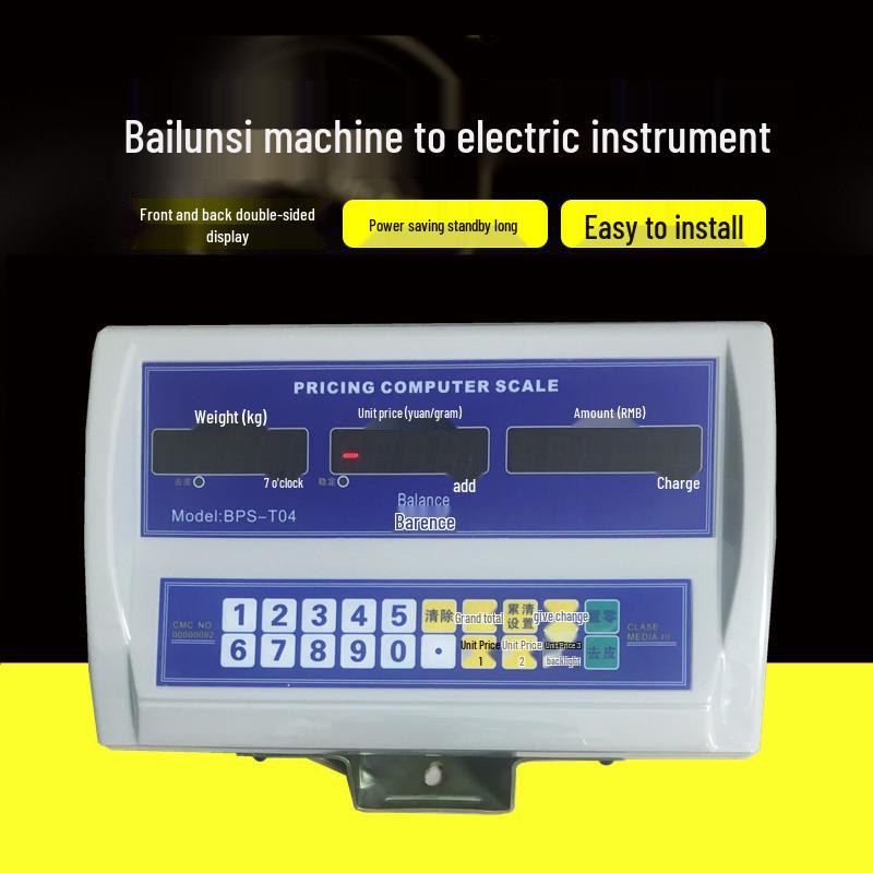 

Bailunsi 500 кг - 1000 кг Механо-электронный индикатор весовой платформы 1000kg Black Single-sided