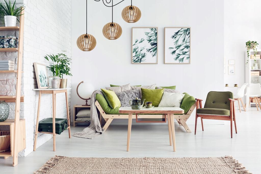 MODERN WOODEN LED CEILING HANGING LAMP