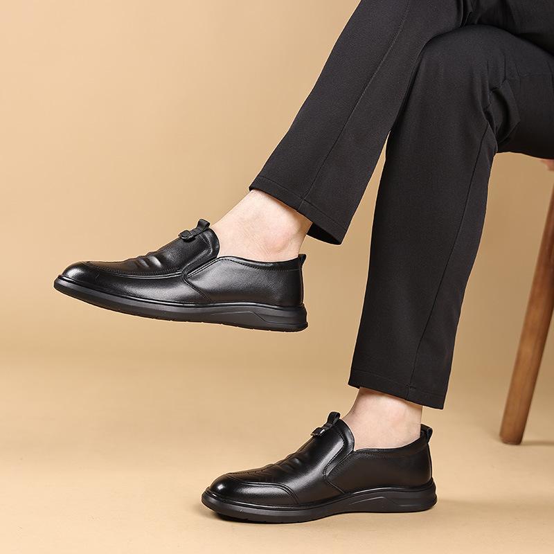 Autumn new men's leather shoes genuine leather business casual leather shoes men's one-pedal dad shoes top layer cowhide men's shoes