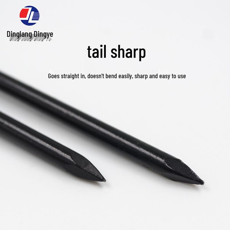 High-Strength Black Steel Nails for Concrete, Picture Hanging & Advertising