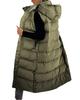Women's 2023 Casual Hooded Mid-Length Solid Color Zipper Vest Coat