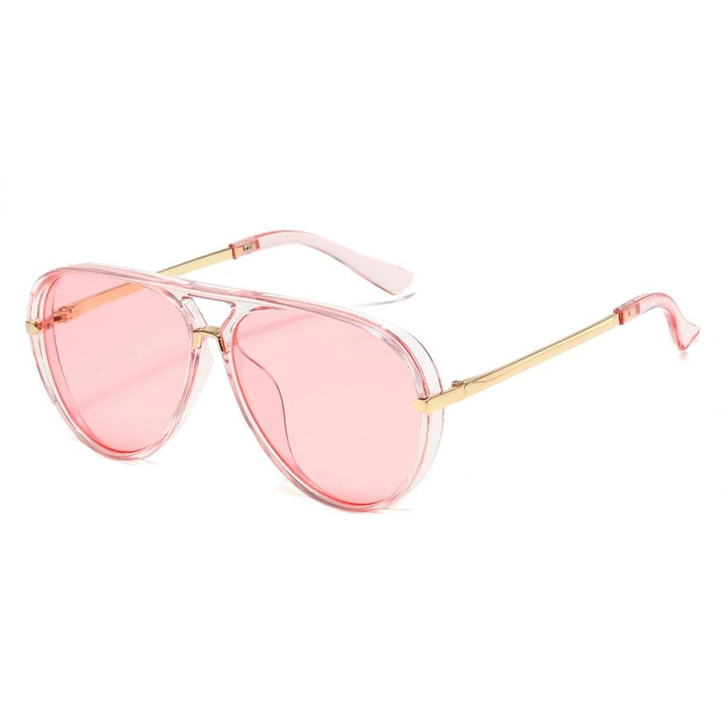 Double Beam Aviator Sunglasses Unisex Fashion Driving Sun Protection Eyewear Lightweight Durable Frame UV Protection Lens